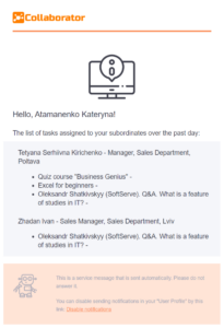 a message for managers