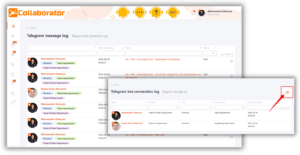 Telegram message log