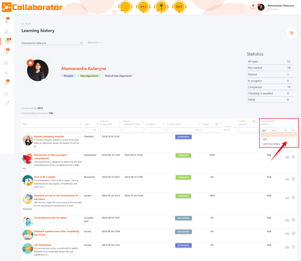 LMS Collaborator 2.52.0 – Additional bonus accrual, role assignment via ...