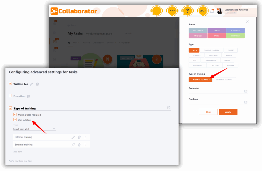 LMS Collaborator 2.57.0 — чат з адміністратором, нові звіти, зручні тести