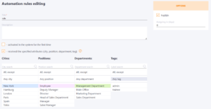 automatization rules editing